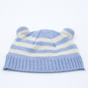 Unisex 6-24 Months Knitted Striped Beanie Hat