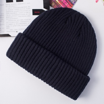 Unisex Concise Knitted Striped Beanie Hat