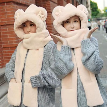 Hat + Scarves + Mitten Set