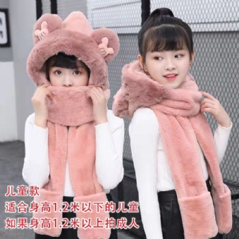 Hat + Scarves + Mitten Set